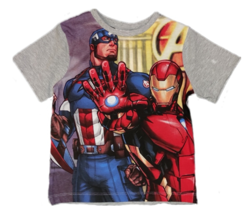 Avengers T-Shirt in grau für Jungen mit Captain & Iron Man | MARVEL